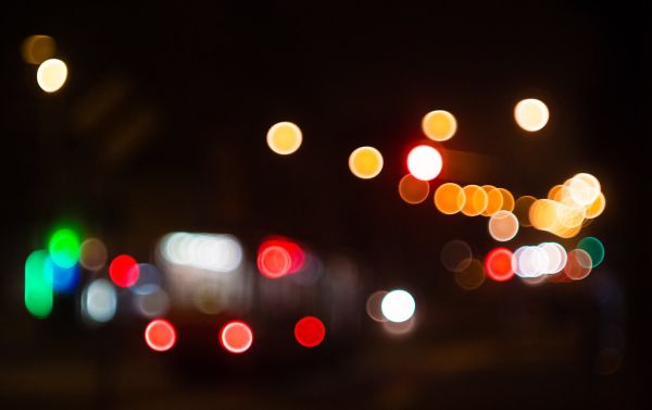 Night traffic in Brno (Czech Republic)
