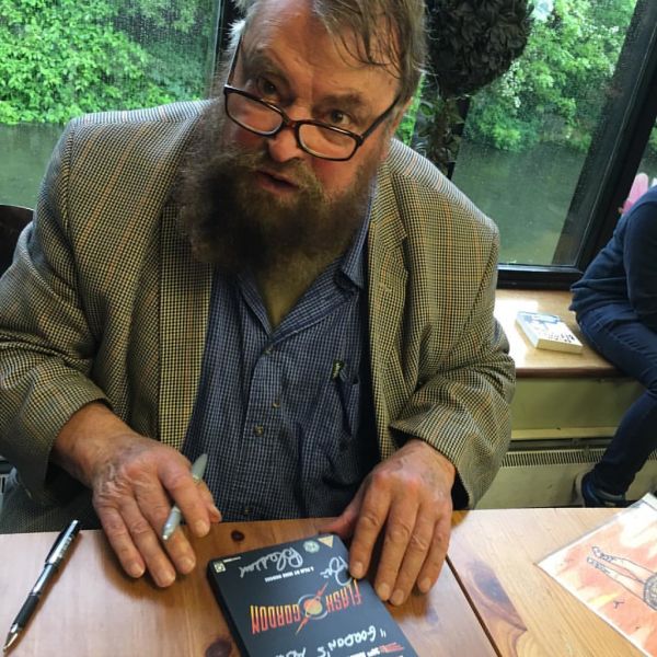 The acting force of nature that is Brian Blessed. After an entertaining and wide-ranging talk at the Wimborne Literary Festival, he signed my Flash Gordon Blu-ray and soundtrack CD. Legend! #brianblessed #flashgordon #bluray #cd #wimborne #wimborneliterar
