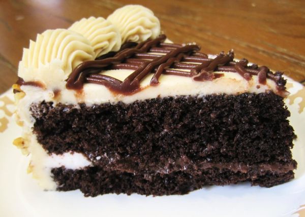 Mmm... chocolate cake with peanut butter cream icing