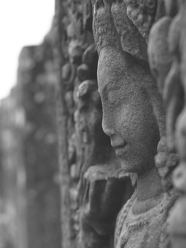 Female face at Bayon