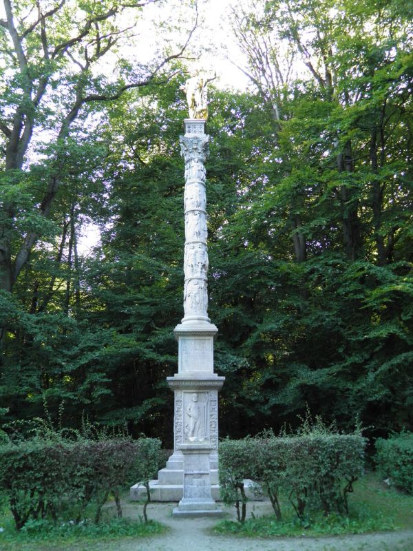 A reconstructed Column of Jupiter (Jupitersäule), Saalburg Roman Fort, Limes Germanicus, Germania (Germany)