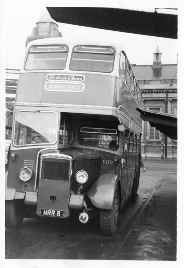 MRR 8 GASH & Sons 'DD9' at Huntingdon Bus Station. 21.01.1967... AA B11A..................A Jim Freebury Road Transport Archive picture..