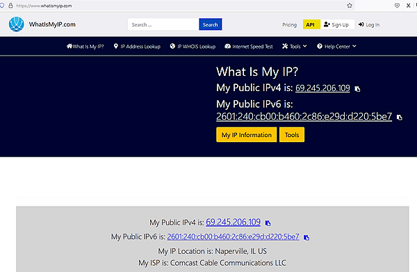 My IP IS COMCAST