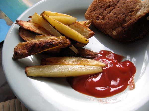 Homemade french fries, yum!