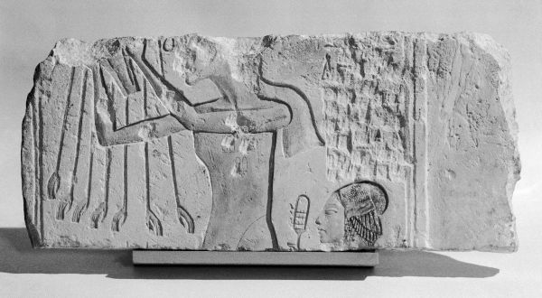 Akhenaten and His Daughter Offering to the Aten