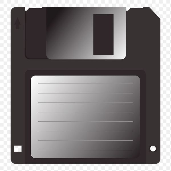 Floppy disk png sticker, transparent