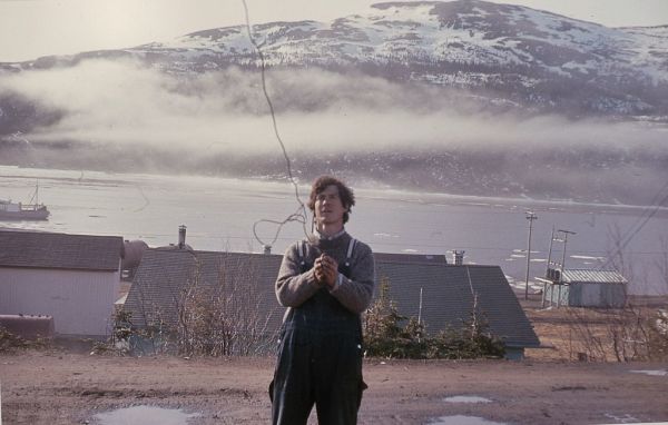 Archaeologist at work, June 1977.