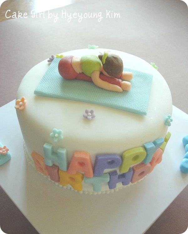 Birthday Cake for Yoga Teacher - Full Shot