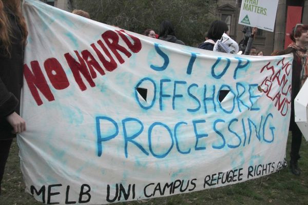 Stop offshore Processing - Refugee Action protest 27 July 2013 Melbourne