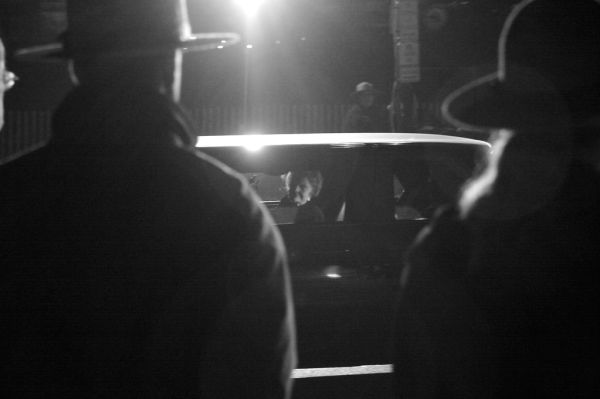Betty Ford waves from President Ford's funeral procession
