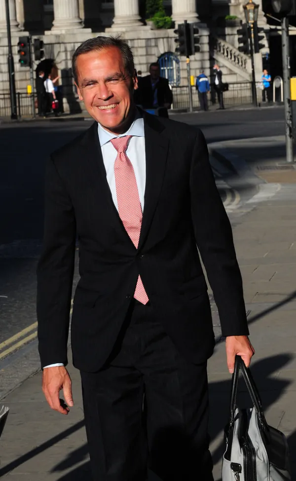 Mark Carney arrives for his first day as Governor of the Bank of England