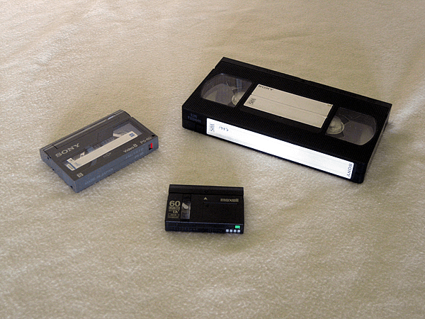 Video 8, VHS and MiniDV