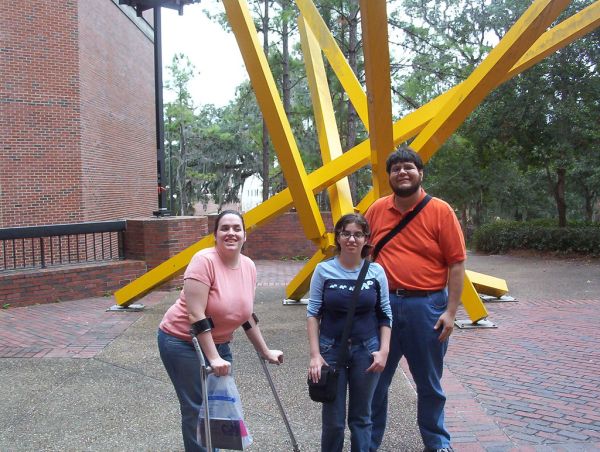 Jodi, Amanda and Ben at the French Fries