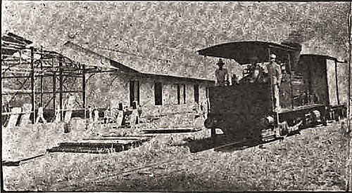 New metal warehouses in MRR Yards in Manila - 1906