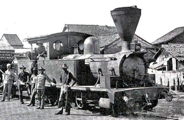 Probably an English Locomotive on the MRR in Manila - 1899