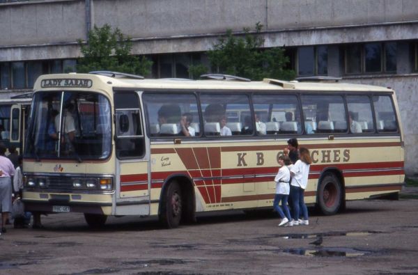 Former Green Line Leyland Leopard - Duple DL12, Left-hand drive MPL132W in....Braşov,Romania as 31BC 487. June 1994