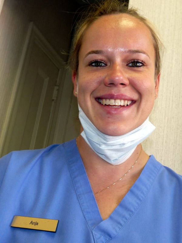 Woman at work--a view from the dentist's chair