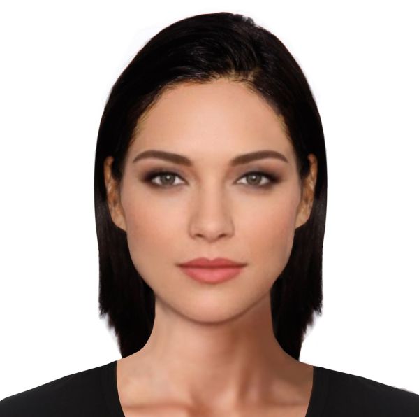 The archetypal female face of beauty according to a new scientific study to mark the launch of the Samsung Galaxy S6