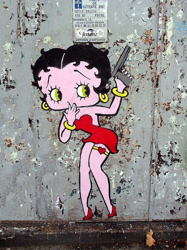 Betty Boop pasted paper [Lyon, France]