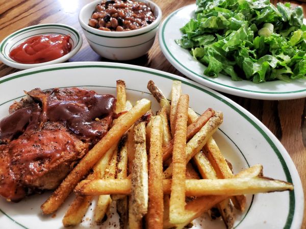 pork chop and French fries