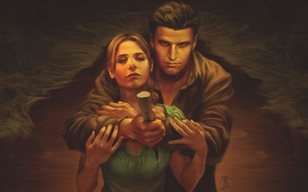 Buffy & Angel 1920x1200 wallpaper/desktop by Jo Chen