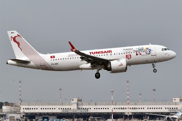 Tunisair (Official carrier of Tunisian Olympic Team Livery), TS-IMX, Airbus A320-251N