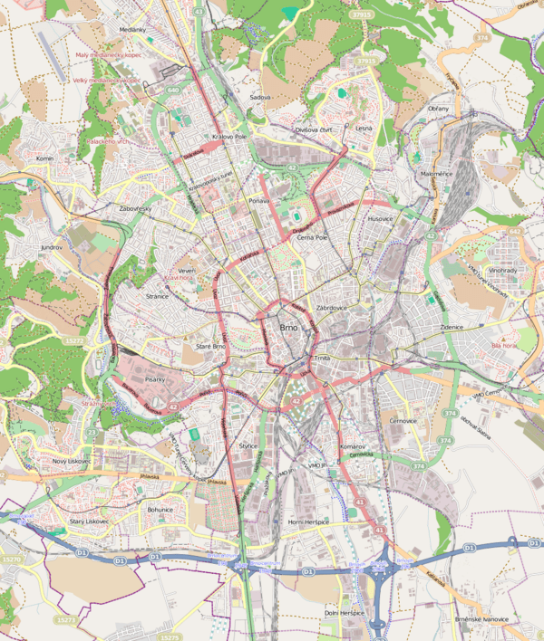 Brno-Center map