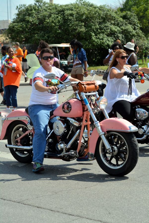 Gotta love the Betty Boop on the pink bike.