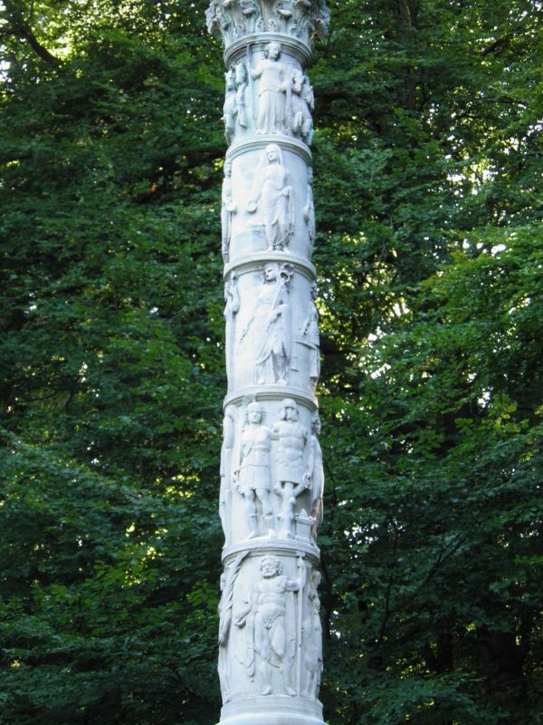 A reconstructed Column of Jupiter (Jupitersäule), Saalburg Roman Fort, Limes Germanicus, Germania (Germany)