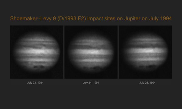 Shoemaker–Levy 9 (D 1993 F2) impact sites on Jupiter on July 1994 (50430915478)