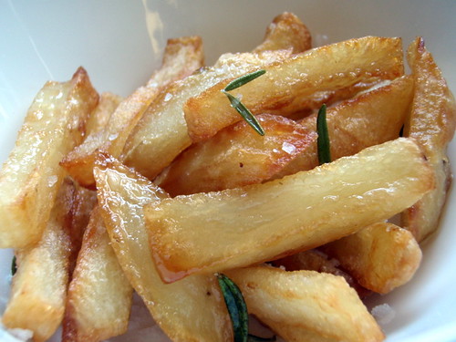 Duck Fat French Fries with Rosemary, Maldon Salt, and Truffle Oil
