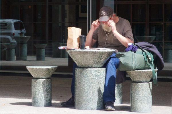 Breakfast in mid-town Manhattan