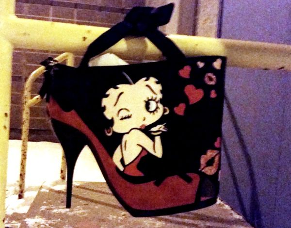Betty Boop shoe-purse thing.