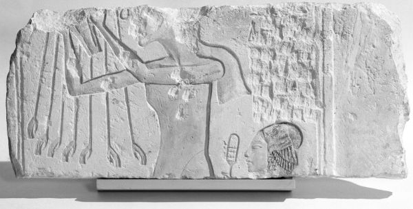 Akhenaten and His Daughter Offering to the Aten