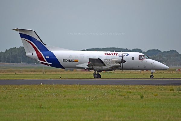 Swiftair S.A. EC-IMX Embraer EMB-120FC Brasilia cn/120158 @ Polderbaan EHAM / AMS 16-08-2018