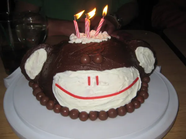 Monkey birthday cake!