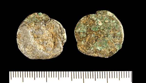 File:Copper alloy disc with tin-silver coating or corrosion, probably Roman (FindID 203801).jpg