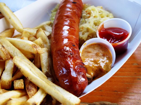 Bratwurst with French Fries