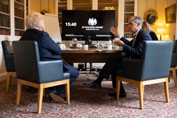 Prime Minister Boris Johnson meets with Mark Carney