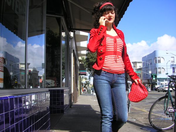 Betty Boop outside Ritual Coffee