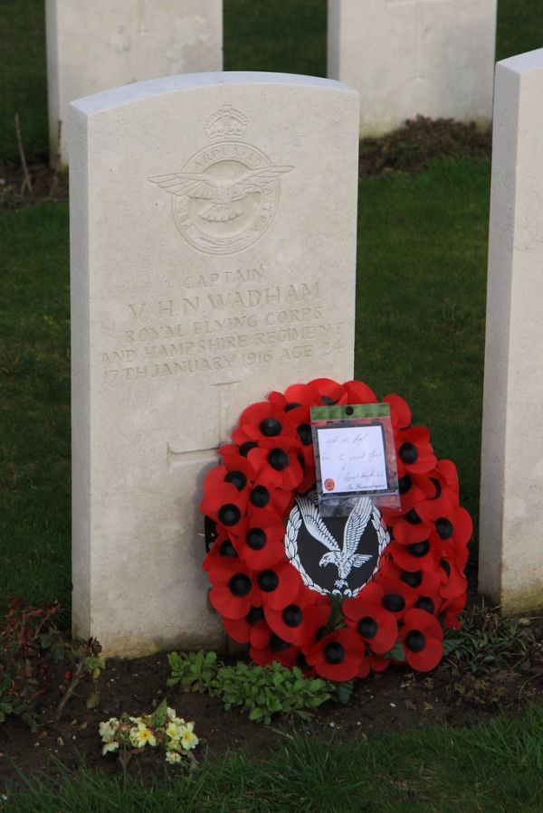 Captain V H N Wadham, RFC