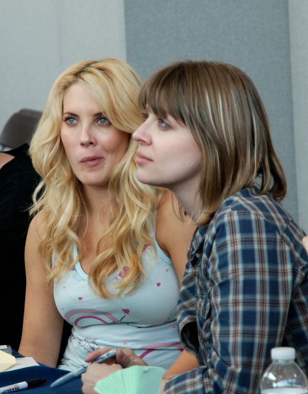 Mercedes McNab and Amber Benson ( Harmony and Tara from Buffy )