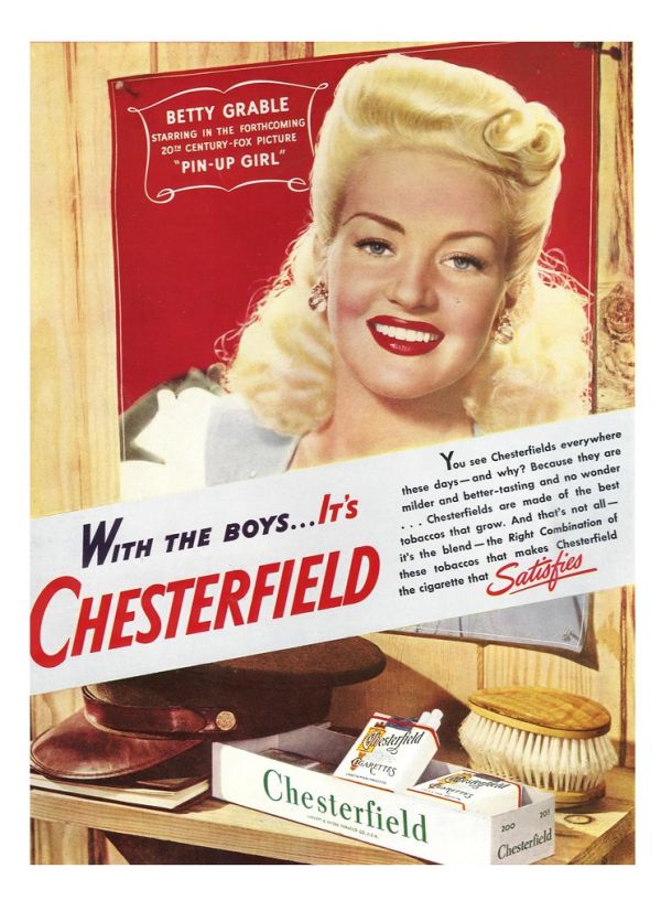 1944 - Betty Grable For Chesterfield