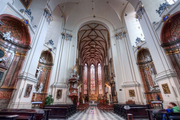 Inside the Cathedral of St. Peter And Paul in Brno