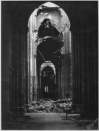 Public Domain: WWI: Ruins of Cathedral of St. Quentin. France, October 18, 1918 (NARA)