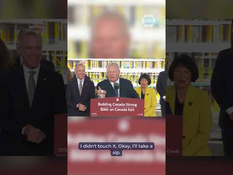 ‘This isn't going to turn me into a Liberal, is it?’: Ford says as he sips from Carney’s water glass