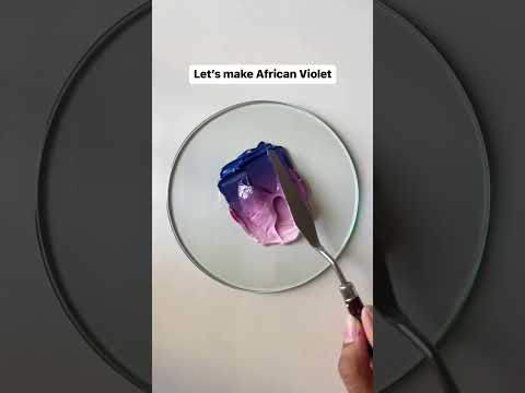 African Violet✨ | Paint Mixing Tutorial | Color Mixing | QuinnsArte | #shorts #painting #paint
