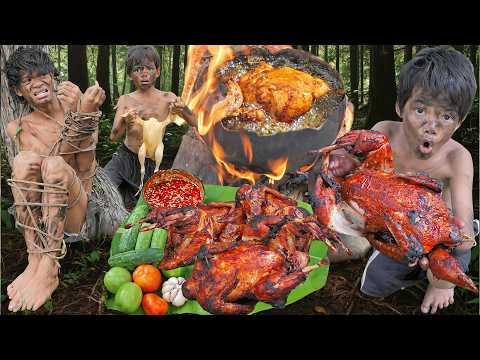 Mrr Cooking KH-Wilderness Cooking Survival in the rainforest  Cooking Chicken