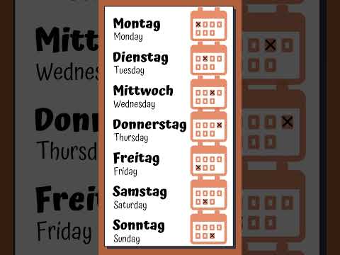 Learn the Days of the Week in German | German for Beginners#dayoftheweek #days