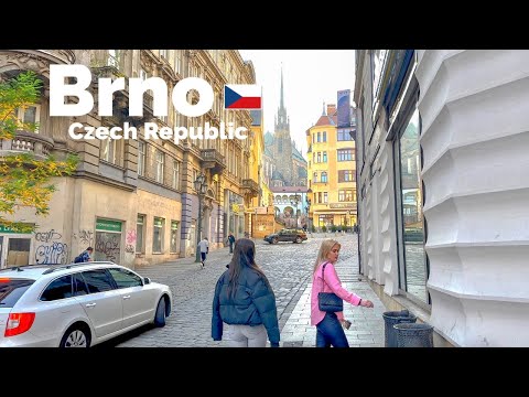 Brno, Czech Republic 🇨🇿 - November 2022 - 4K 60fps HDR Walking Tour